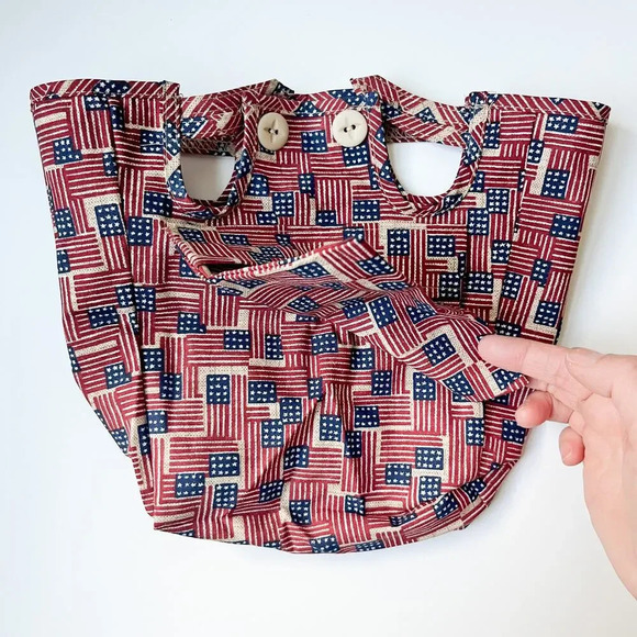 Longaberger Small Boardwalk Basket Liner Old Glory Flag Patriotic - Picture 3 of 4